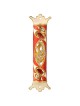 Gold Accented Royal Red Hand Painted Crystalled Me | Mezuzahs | Judaic